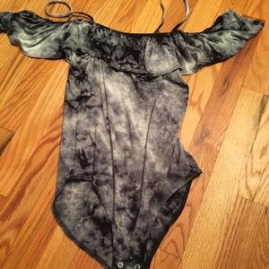 Tie dye off the shoulder bodysuit